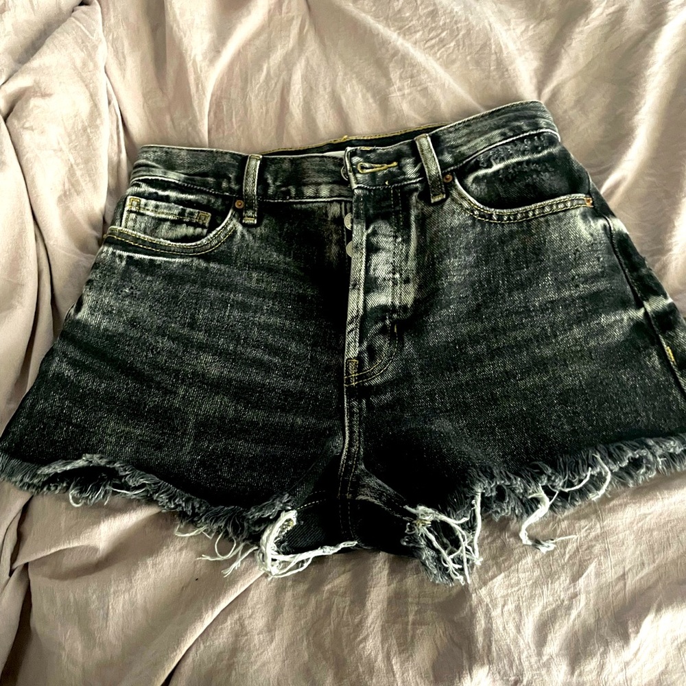 Pacsun black jean shorts, size 25
